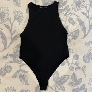 High Neck Black Bodysuit